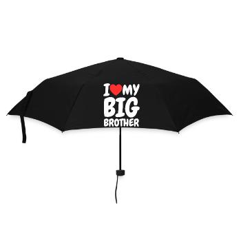 I Love My Big Brother Heart Funny Family - Umbrella (small) - black - Front