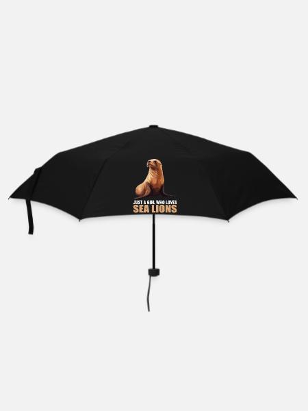 Seelöwen Seelöwe - Regenschirm (klein) - Schwarz