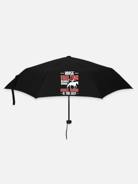 Pferdesprung Mädchen Pferdegymnastik Lungenpferd - Regenschirm (klein) - Schwarz