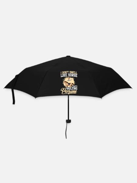 Pferdegymnastik Künstlerisches Reitpferd - Regenschirm (klein) - Schwarz