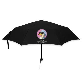 I Lied Duck – Lustiges Statement Design - Regenschirm (klein) - Schwarz - Vorne