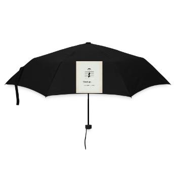 Shut up – Volume Zero Minimal Design - Umbrella (small) - black - Front