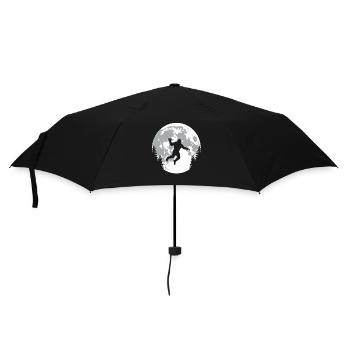 Bigfoot Handballspieler Mond - Regenschirm (klein) - Schwarz - Vorne
