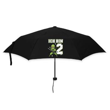 I'm 2 Ninja 2nd Birthday Green Karate - Umbrella (small) - black - Front