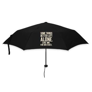 Funny Saying Introverted Nerds Gift Idea - Umbrella (small) - black - Front