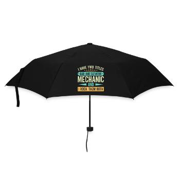 Elevator Mechanic - Dad And Elevator Mechanic - Umbrella (small) - black - Front