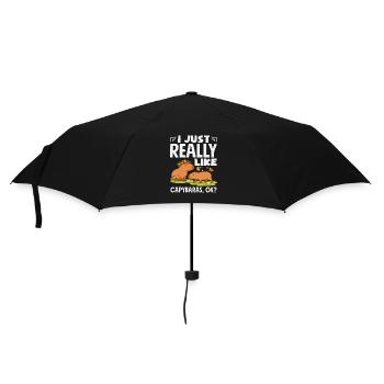 J’aime vraiment les capybaras, adore drôle d’animaux - Parapluie standard - noir - Devant