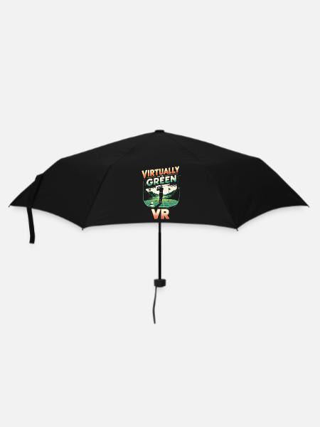Golfsimulator - Regenschirm (klein) - Schwarz