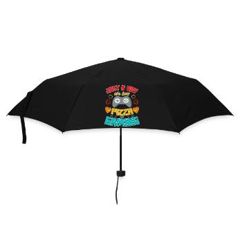 Juste un garçon qui adore la pizza et les jeux vidéo - Parapluie standard - noir - Devant