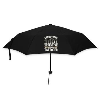 Tout ce que j’aime, c’est tatoué de Tätowiert tatoué - Parapluie standard - noir - Devant