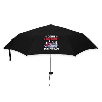 Snowplow Driver YOUR DRIVEWAY YOUR PROBLEM - Umbrella (small) - black - Front