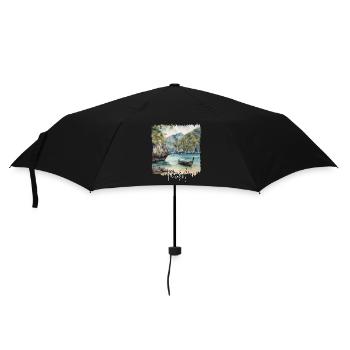 Phuket Watercolor, Phuket Thailand - Umbrella (small) - black - Front