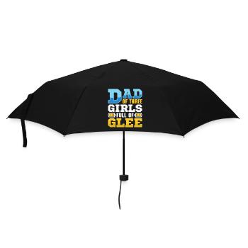 Dad father of three girls daughters - Umbrella (small) - black - Front