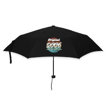 20th Birthday 2006 Gift for Men and Women - Umbrella (small) - black - Front