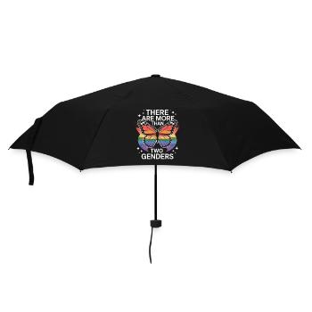 Pride Schmetterling T-Shirt – LGBTQ Statement - Regenschirm (klein) - Schwarz - Vorne