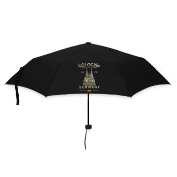 Cologne Germany Kölner Dom Cathedral Souvenir - Regenschirm (klein) - Schwarz - Vorne