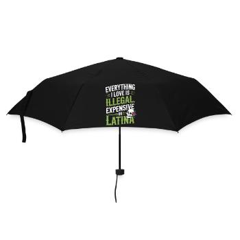 Tout ce que j’aime est illégal, cher ou latina - Parapluie standard - noir - Devant