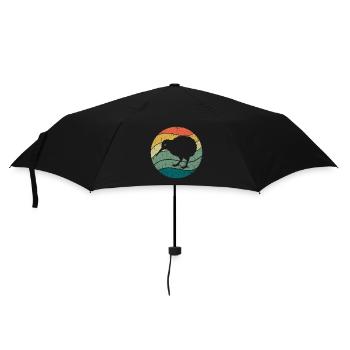 New Zealand Cute Kiwi Bird Retro Vintage - Umbrella (small) - black - Front