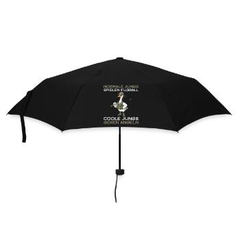 Angler Gans Coole Jungs gehen Angeln - Regenschirm (klein) - Schwarz - Vorne