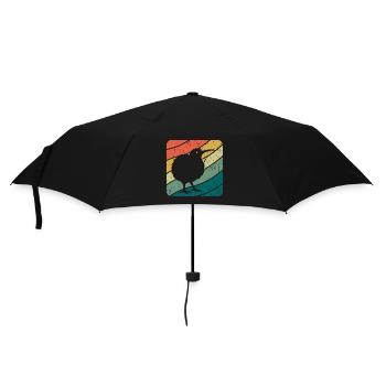 New Zealand Cute Kiwi Bird Retro Vintage NZ - Umbrella (small) - black - Front