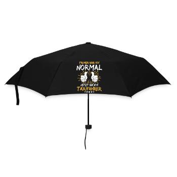 Taxifahrer Spruch - Regenschirm (klein) - Schwarz - Vorne