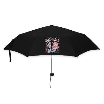 4e anniversaire de la sirène 4 ans - Parapluie standard - noir - Devant