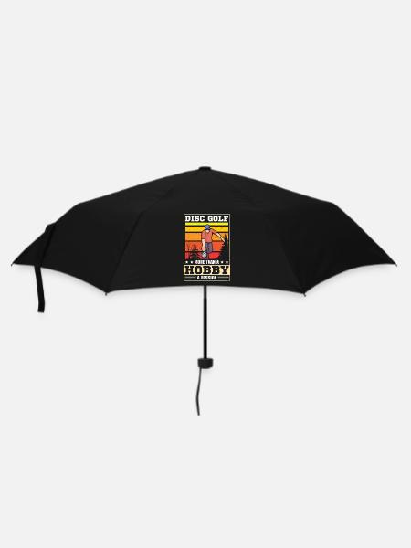 Disc Golf Geschenke Discgolf - Regenschirm (klein) - Schwarz