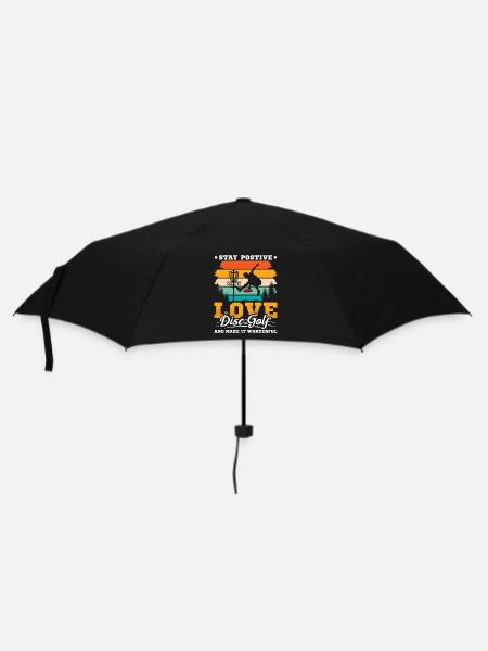 Disc Golf Geschenke Discgolf - Regenschirm (klein) - Schwarz