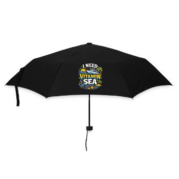 I Need Vitamin Sea | Cruise pun motif - Umbrella (small) - black - Front