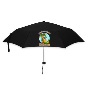 Crocodile disant : Tu peux manger n’importe quoi, mais... - Parapluie standard - noir - Devant
