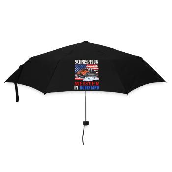 SCHNEEPFLUG MEISTER IM RUHESTAND Lustiges - Regenschirm (klein) - Schwarz - Vorne