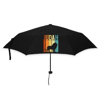 Jesus Lion Judah Cross Christian Faith Bible - Umbrella (small) - black - Front