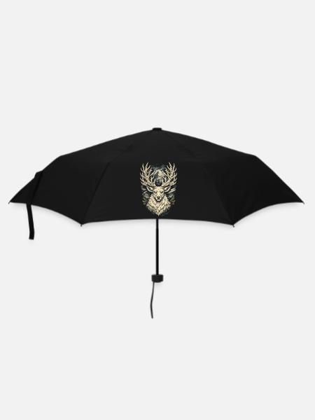 Skandinavisch Wikinger - Regenschirm (klein) - Schwarz