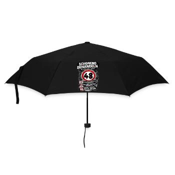 Treat Gently Traffic Sign 48 Birthday - Umbrella (small) - black - Front