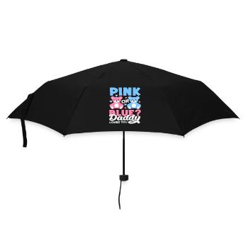 Pink Or Blue Dad Loves You Bear - Umbrella (small) - black - Front