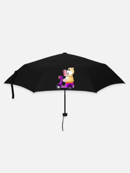 Hamster Motorroller - Regenschirm (klein) - Schwarz