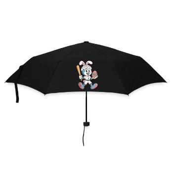 Hoppelhase avec œuf de Pâques - Parapluie standard - noir - Devant