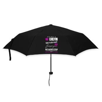 beste Chefin von verdammt fleissigen Mitarbeitern - Regenschirm (klein) - Schwarz - Vorne