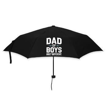 Dad of Boys – Stolzer Jungen Papa Spruch - Regenschirm (klein) - Schwarz - Vorne