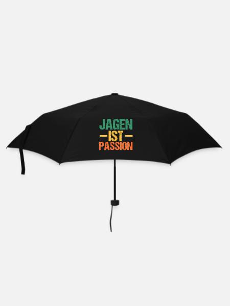 Jagd Jagen Waidmann Jäger - Regenschirm (klein) - Schwarz