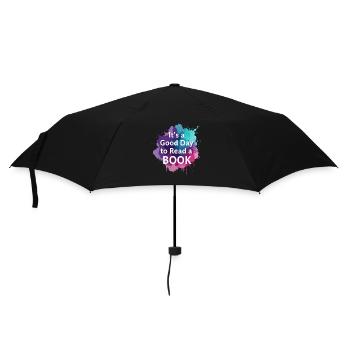 Reading Books Good Day - Umbrella (small) - black - Front
