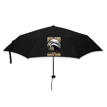 Funny Animal Badger - Umbrella (small) - black - Front