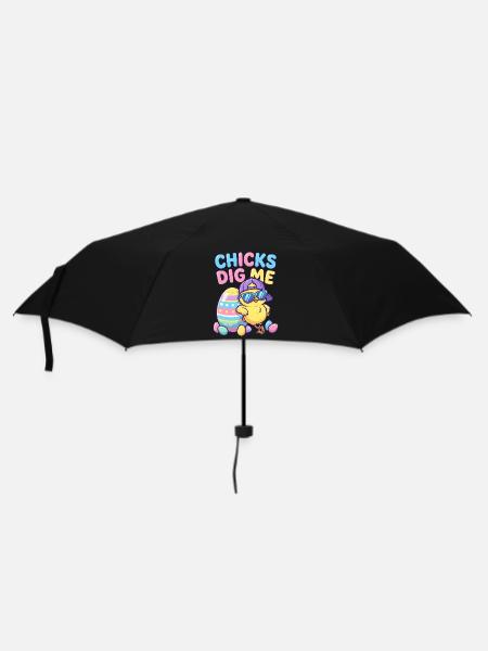 Chicks Dig Me - Regenschirm (klein) - Schwarz