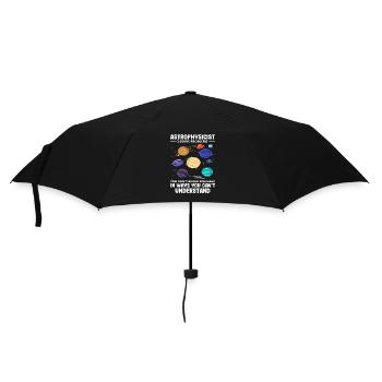 Astrophysiker Problemlöser Lustig Spruch - Regenschirm (klein) - Schwarz - Vorne