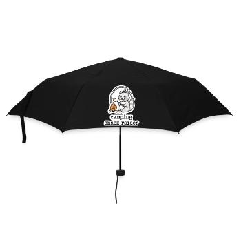 Camping Snack Raider Waschbär Motiv - Regenschirm (klein) - Schwarz - Vorne