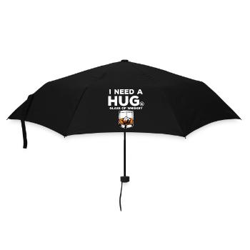 I Need A Hug Glass Of Whiskey Graphic - Umbrella (small) - black - Front