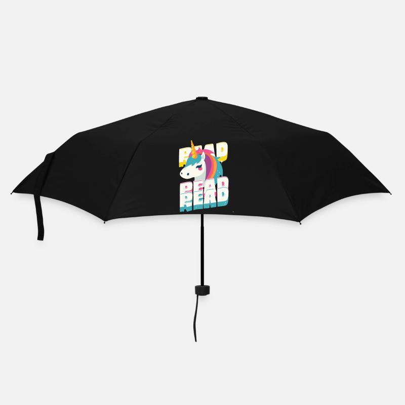 3x_Read - Unicorn - Regenschirm (klein) - Schwarz