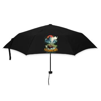 Land Of Adventure Yellowstone National Park - Umbrella (small) - black - Front