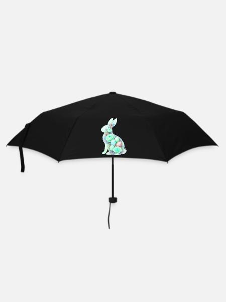 Hase Ostern Aquarell - Regenschirm (klein) - Schwarz
