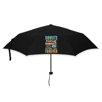 Donut fast food - Umbrella (small) - black - Front